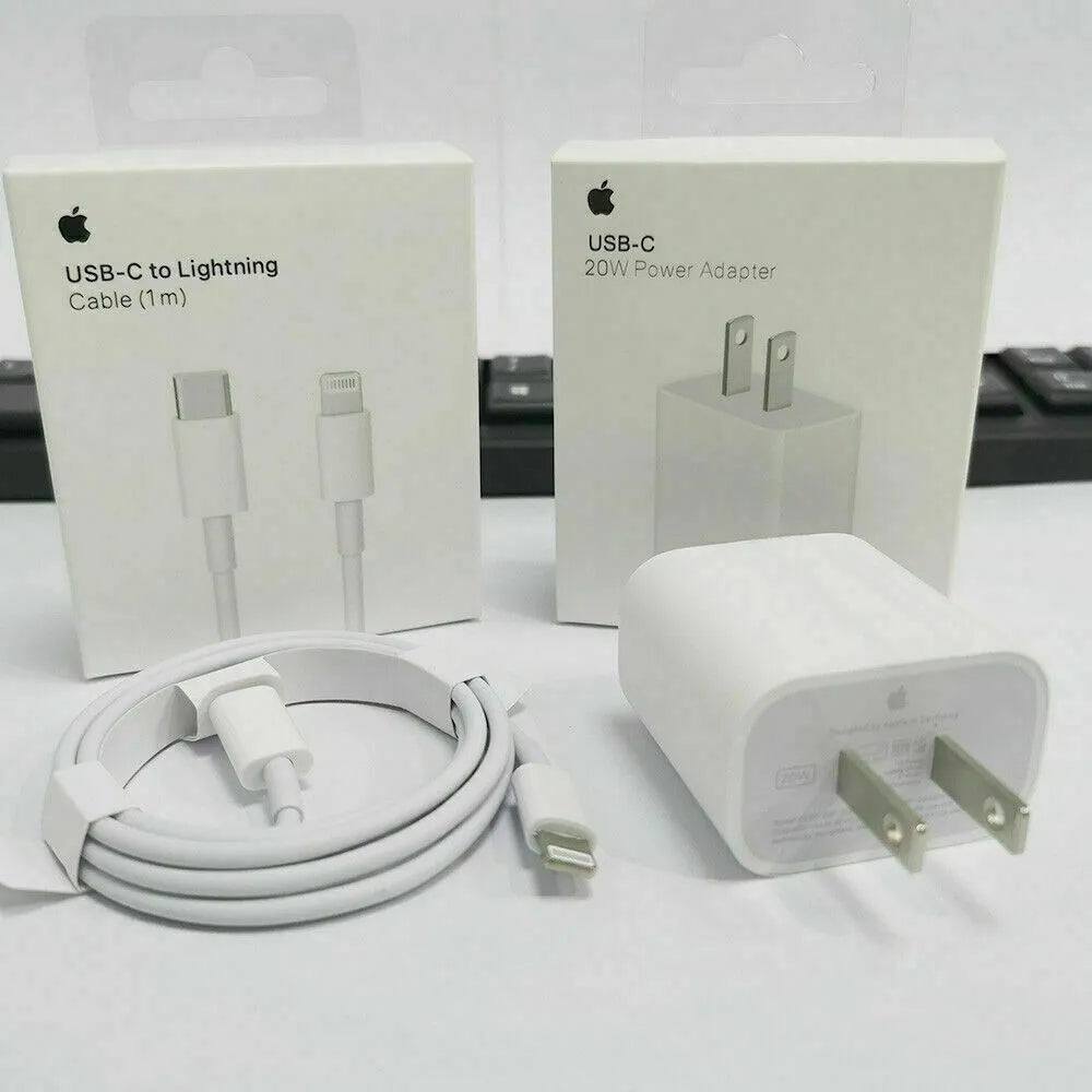 Cargador Carga Rápida 20w y cable tipo lightining iphone Original