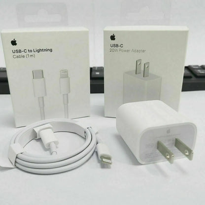 Cargador Carga Rápida 20w y cable tipo lightining iphone Original